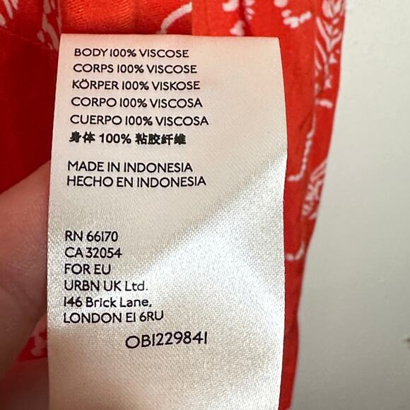 ANTHROPOLOGIE x MARGARET JEANE Tiger Print Blouse Red Sz 6 {AA38} - Picture 5 of 5